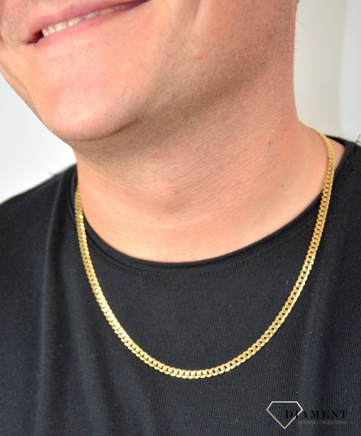 Złoty łańcuszek 585 pancerka 4,5 mm LA 532B 585 4,5mm ✅ Złoty łańcuszek o klasycznym splocie pancerki wykonany z najwyższej jakości złota próby 585.jpg